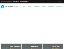 Tablet Screenshot of childminding.ie